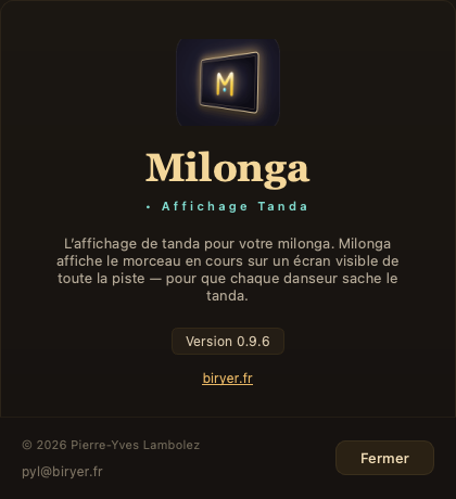 La boîte de dialogue À propos