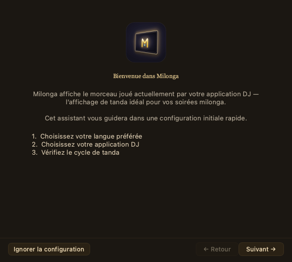 L'assistant de configuration
