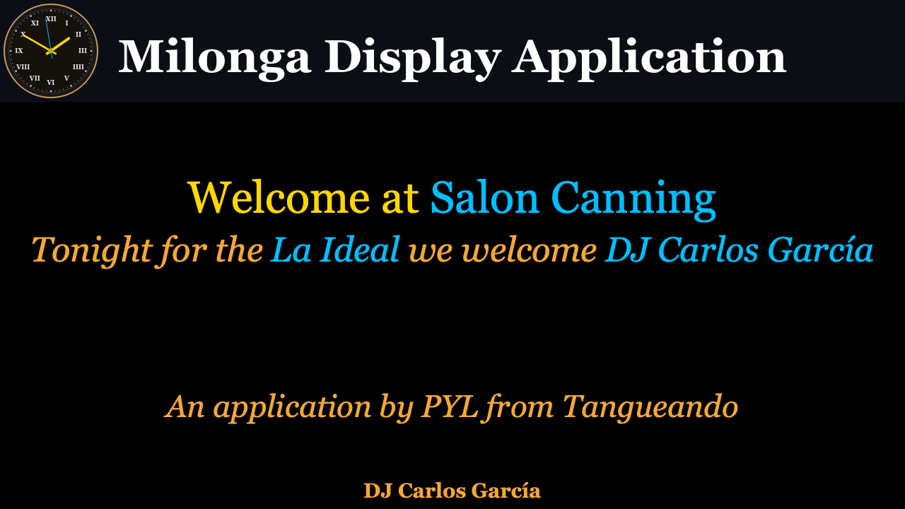 The welcome screen